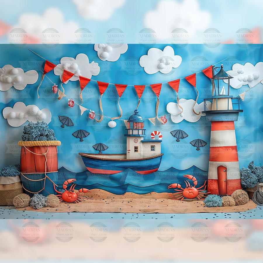 Lighthouse Lane  -  Baby Printed Backdrops