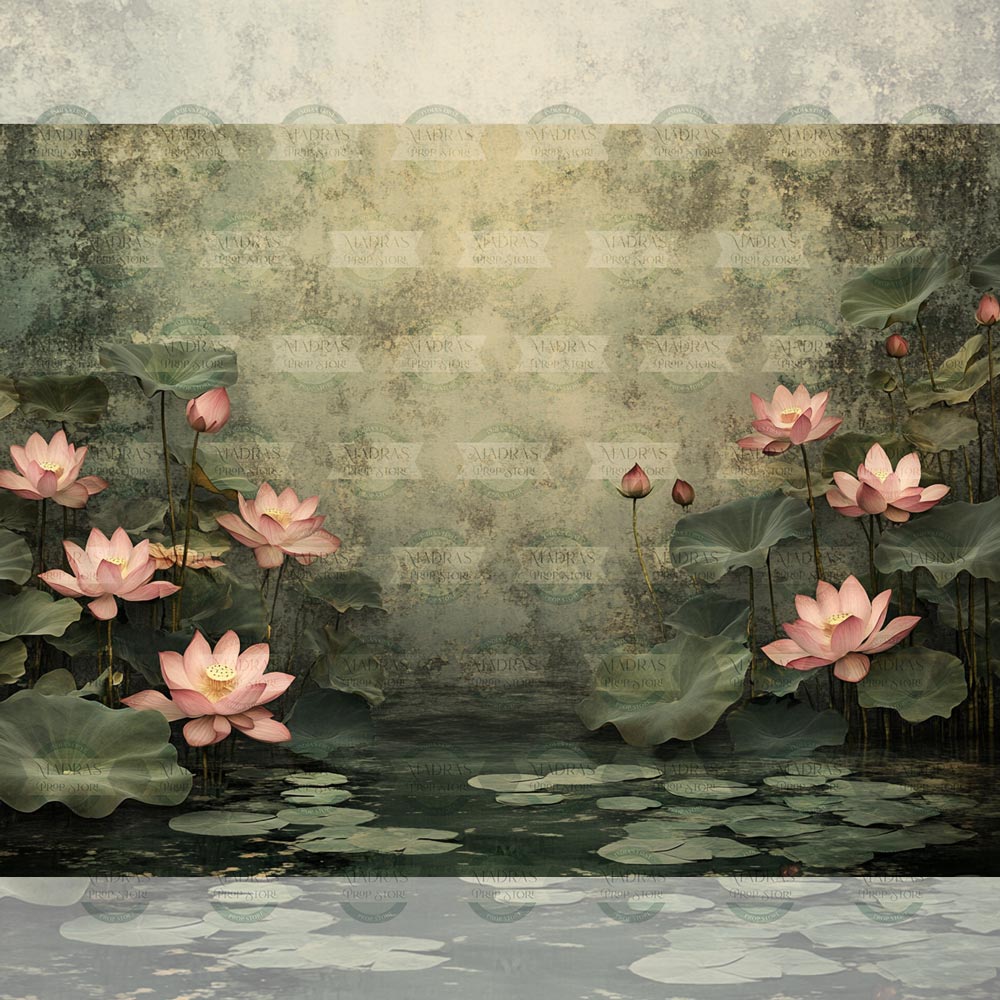 Lotus Pond - Printed Backdrop