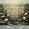 Lotus Pond - Printed Backdrop - Fabric - 5 by 8 feet