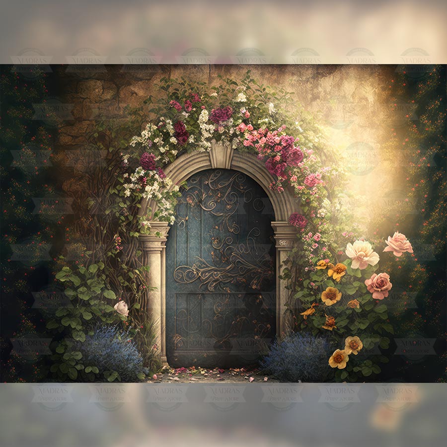 Magical Doorway - Printed Backdrop - Fabric - 5 by 10 feet
