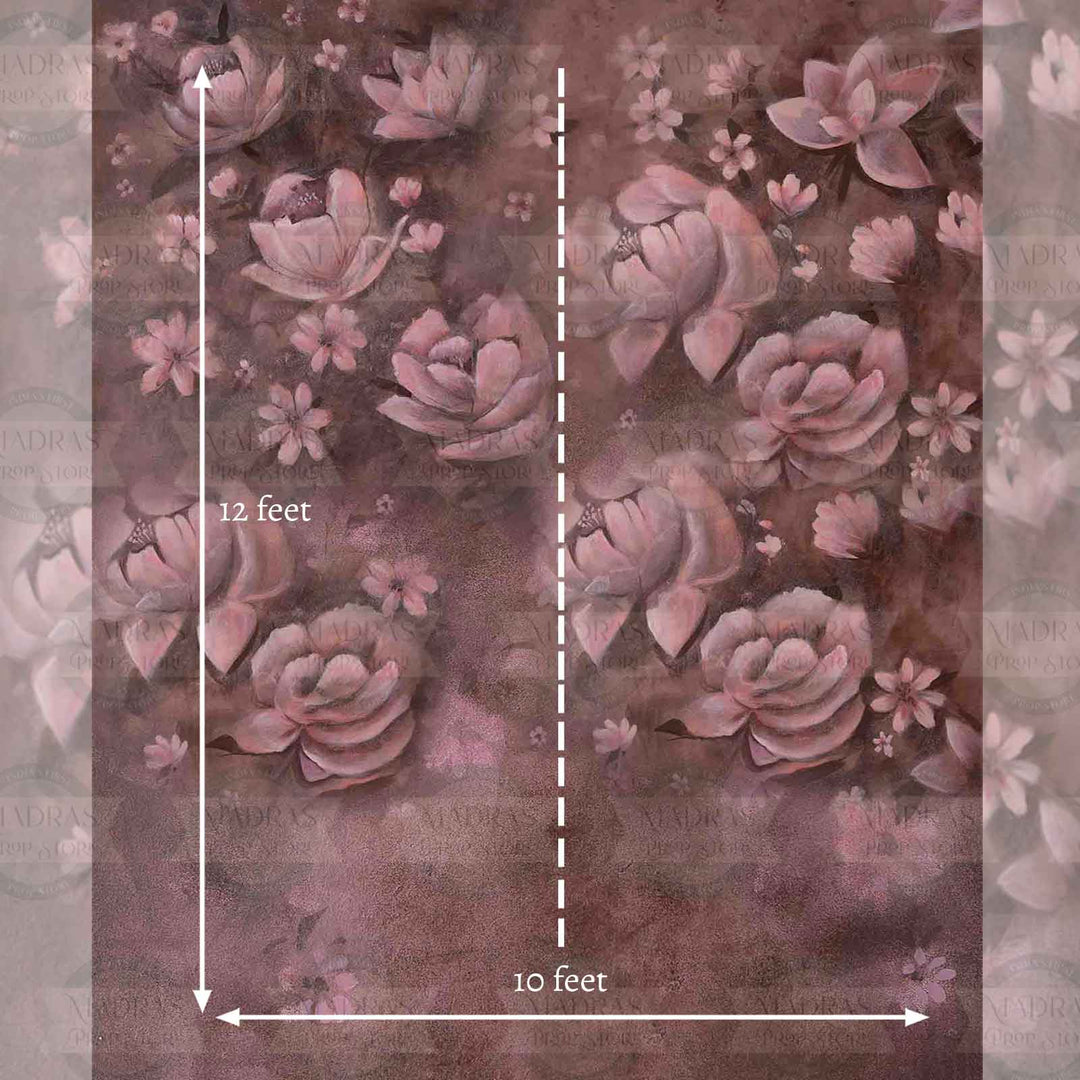 Mauve Floral : Maternity Backdrops