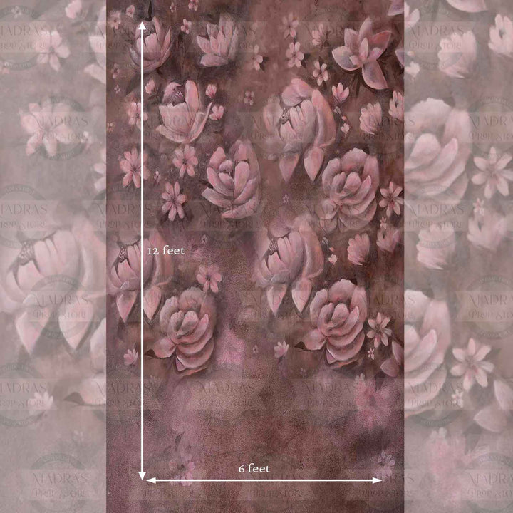 Mauve Floral : Maternity Backdrops