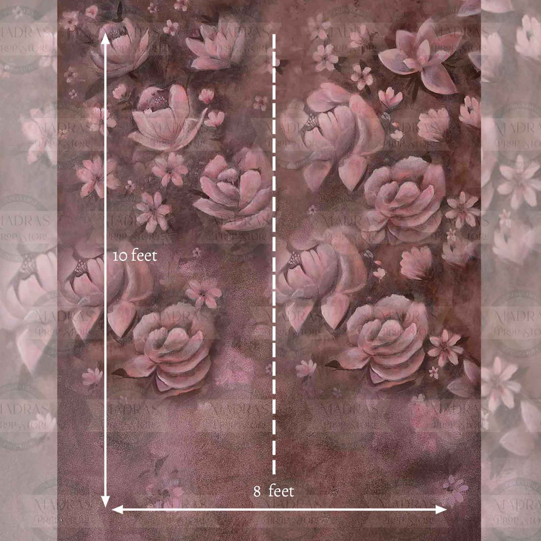 Mauve Floral : Maternity Backdrops