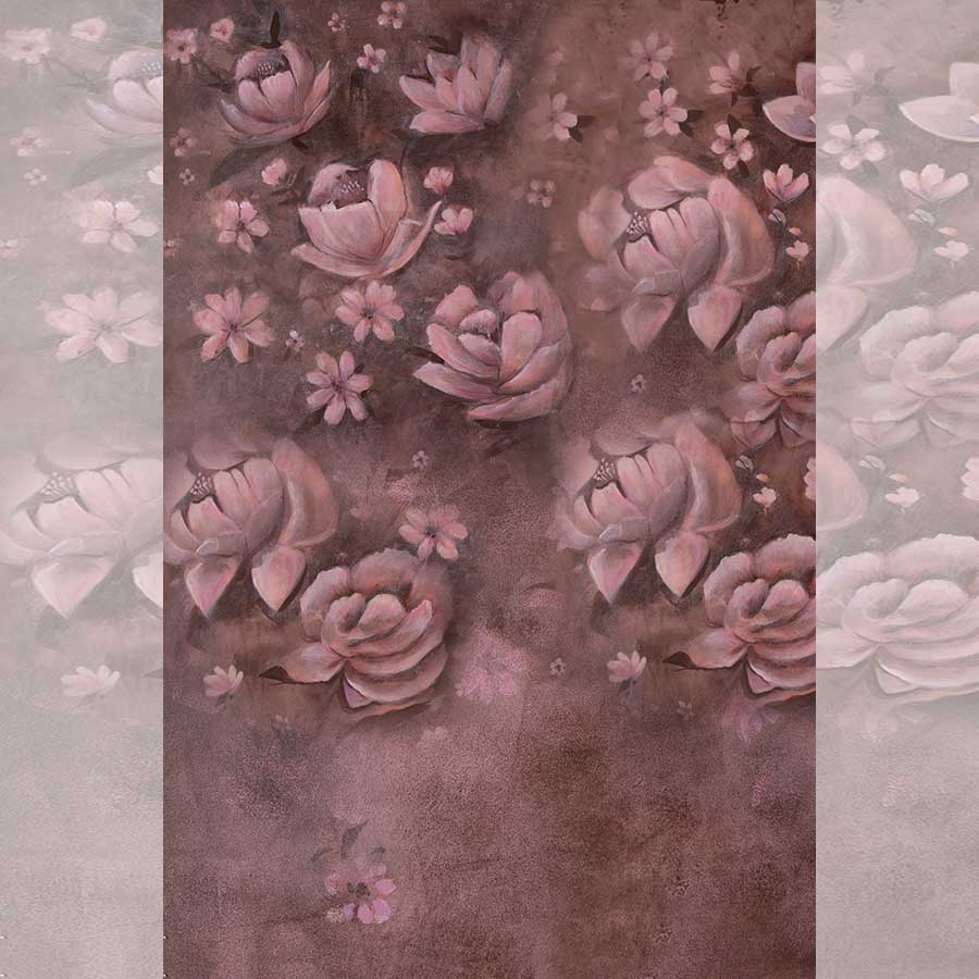 Mauve Floral - Printed Backdrop - Fabric