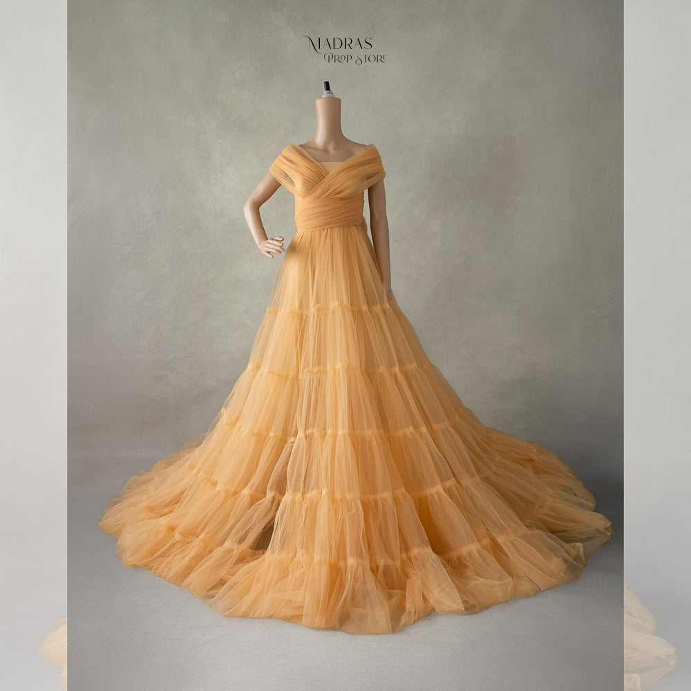 Mira Gown | Beige : Maternity Outfits