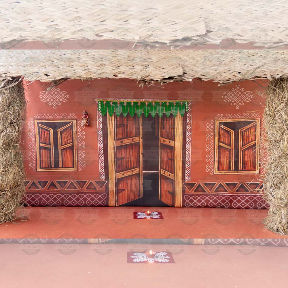 Native Farmer - Printed Backdrop - Fabric - 5 by 7 feet – Madras Prop Store