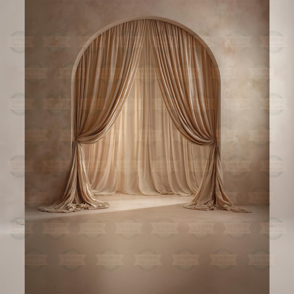 Neutral Arch - Printed Backdrop - Fabric - 8 by 12 Feet