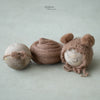Newborn Must-have Combo | Wrap + Cap + Headband | 215 CM Long - Choco Brown