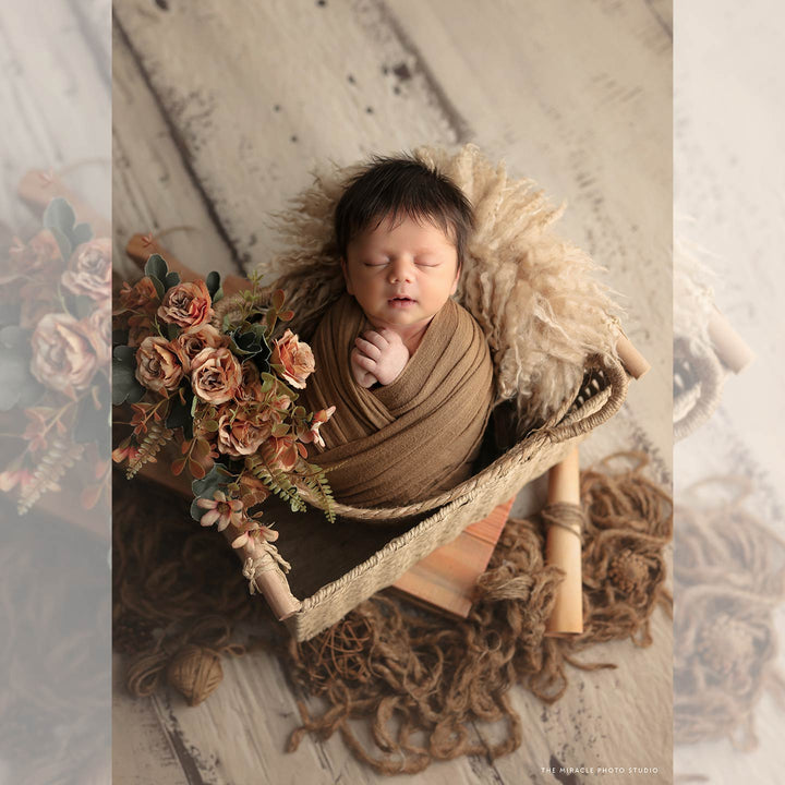 Newborn Jute Basket : Baby Props 