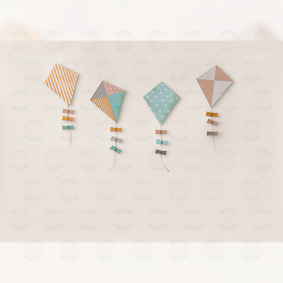 Pastel Kites - Printed Backdrop - Fabric - 5 by 6 feet