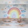 Pastel Rainbow In Clouds - Printed Backdrop - Fabric - 5 by 7 feet