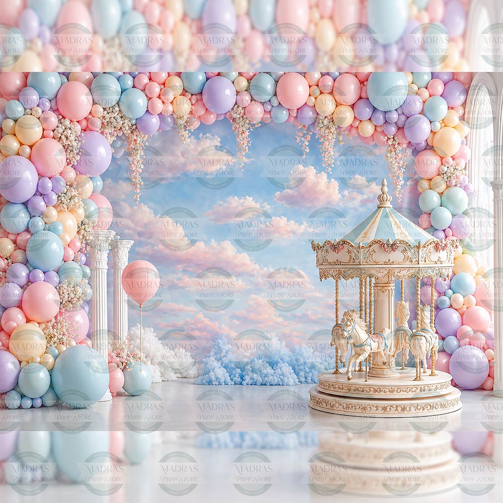 Pastel Carousel Dream : Baby Backdrops