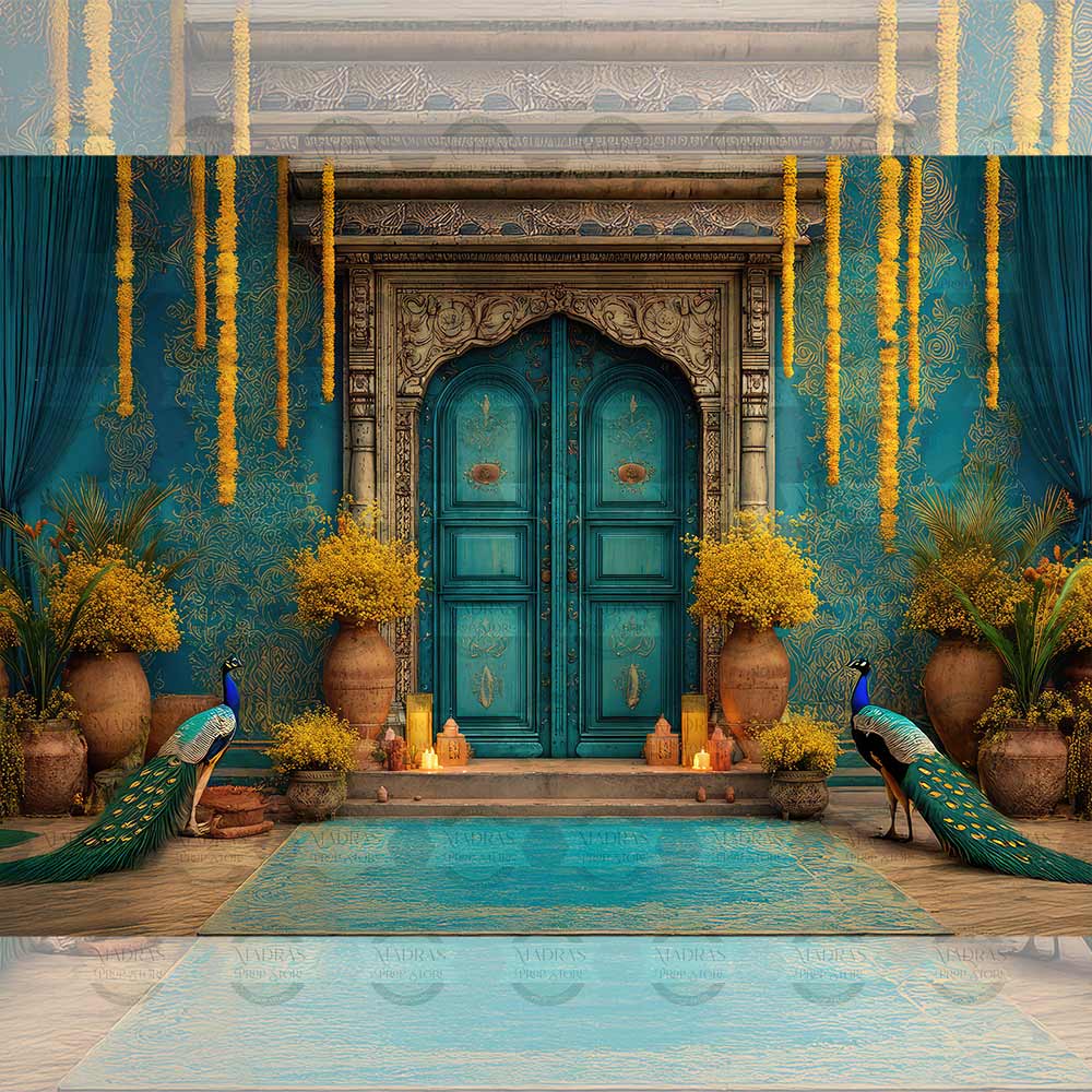 Peacock Griha : Baby Printed Backdrops