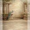 Peacock Courtyard - Printed Backdrop - Fabric - 8 by 12 Feet