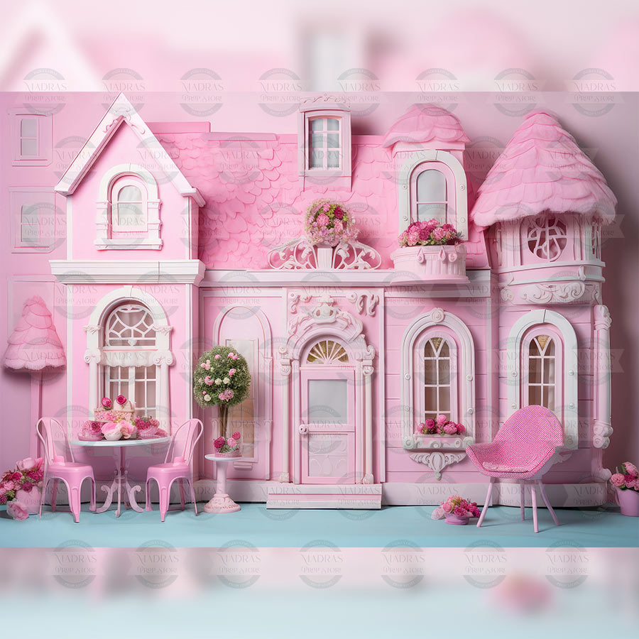 Pink villa - Printed Backdrop