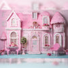 Pink villa - Printed Backdrop - Fabric - 5 by 7 feet