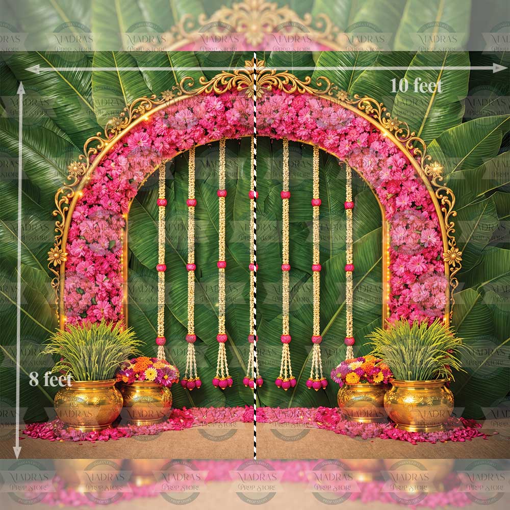 Pink Garland Arch : Event Backdrops