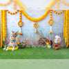 Pongal/Ugadi Backdrop - Printed Backdrop - Fabric - 5 by 7 feet