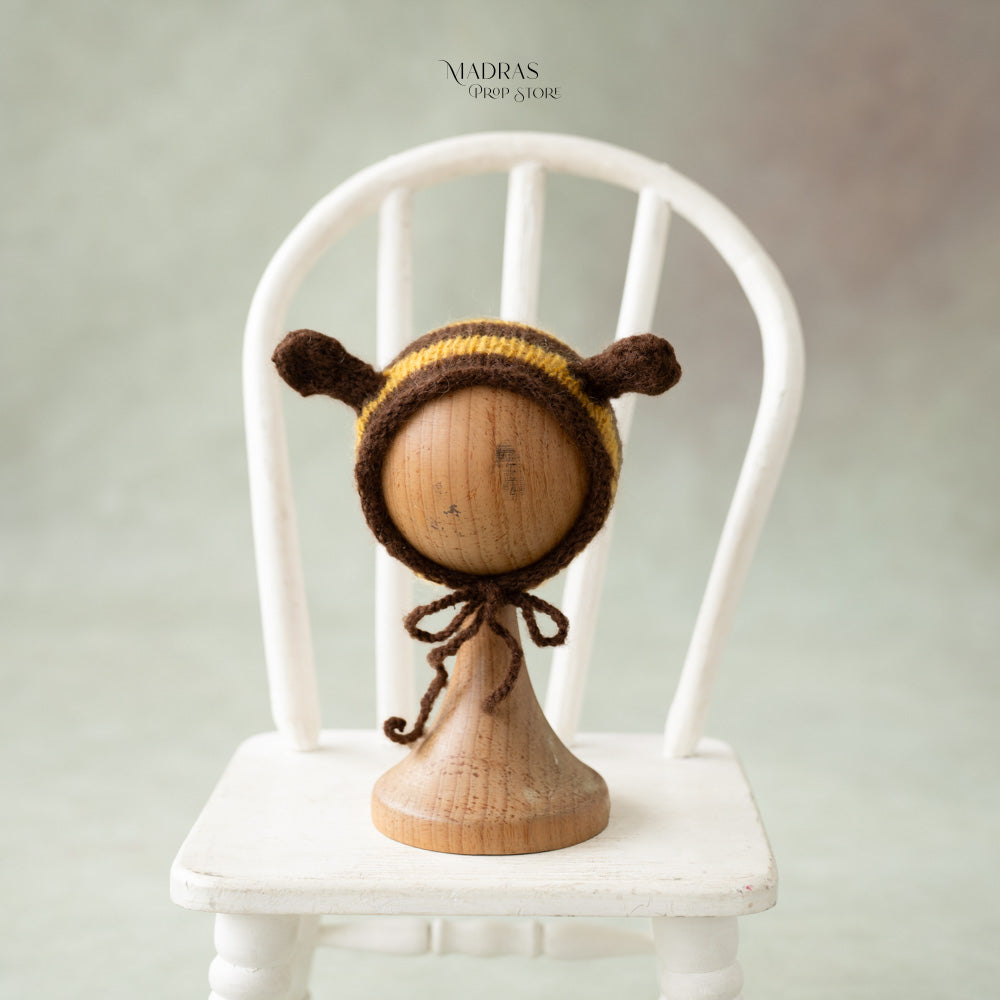 Premium Woolen Honey Bee Cap | Newborn : Baby Props
