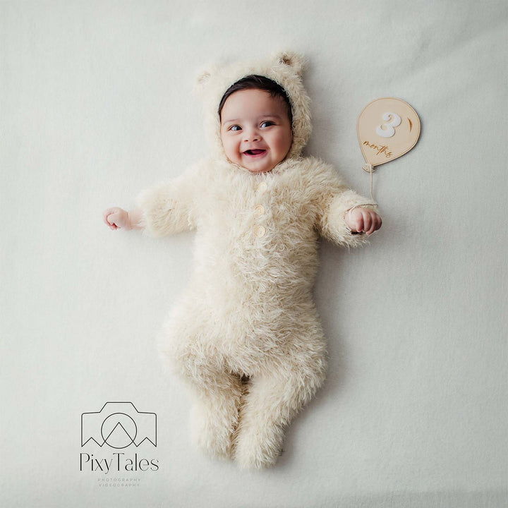 Premium Woolen Bear Outfit : Baby Props