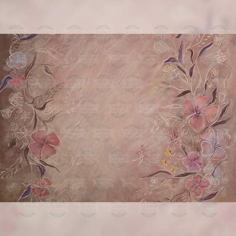 Princess Floral -  Baby Printed Backdrop  - Fabric (Pre-Order)