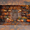 Pumpkin Patch Party - Printed Backdrop - Fabric - 5 by 7 feet