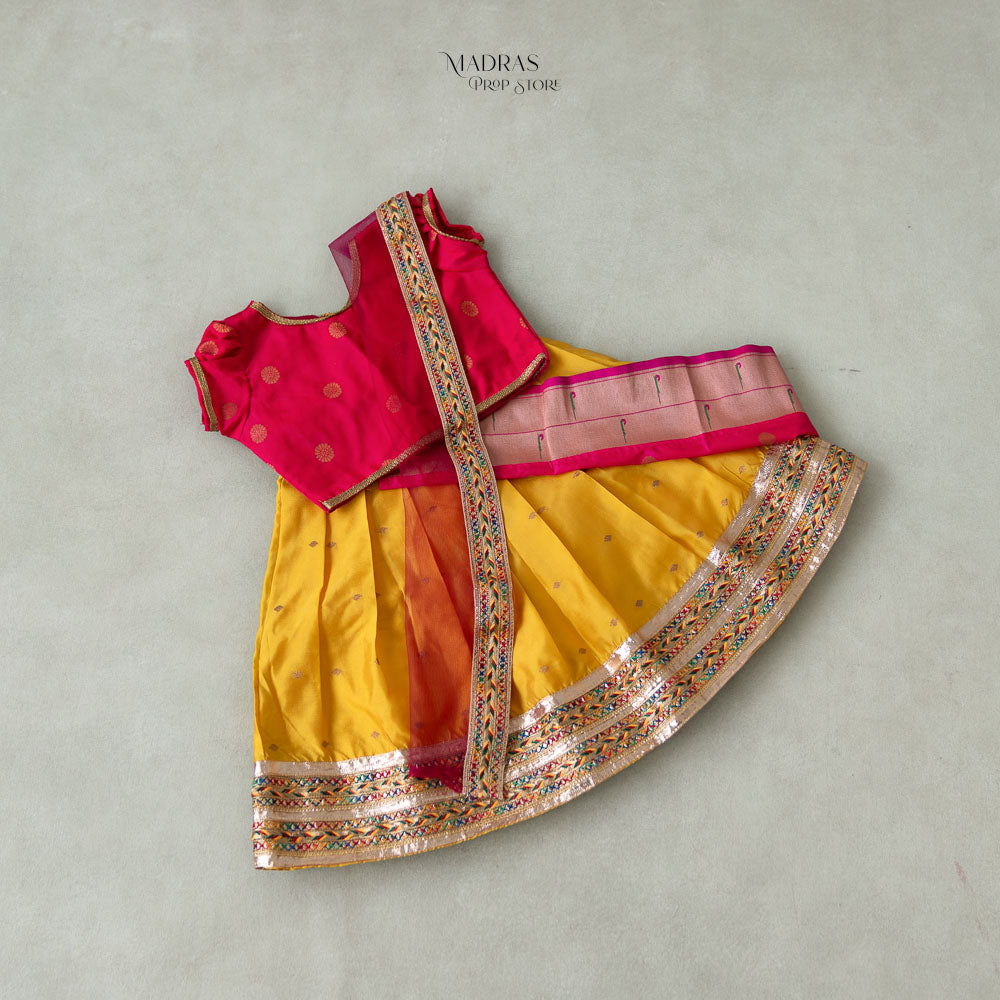 Radha Outfit 4 pcs Set | 1 Year : Baby Props