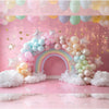 Rainbow Arch - Printed Backdrop - Fabric - 5 by 7 feet