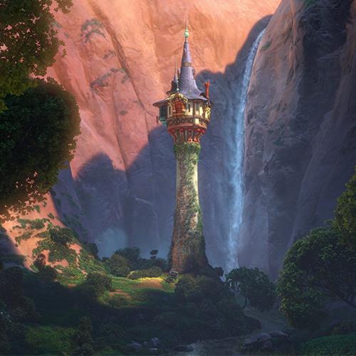 Tangled Backdrop Rocks Rapunzel - Printed Backdrop - Fabric - 5 by 7 feet | Madras Prop Store