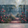 Rose Trails - Printed Backdrop - Fabric - 5 by 7 feet