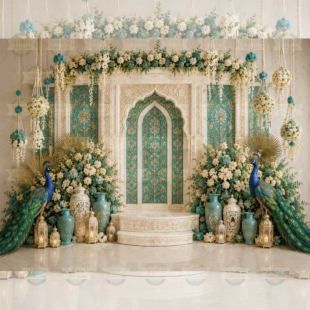 Royal Teal Decor : Baby Backdrops