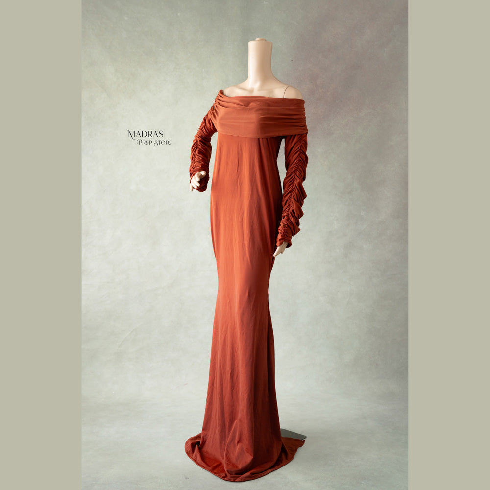 Rust Bloom Gown : Maternity Outfits