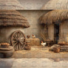 Rustic Barnyard - Printed Backdrop - Fabric - 5 by 7 feet