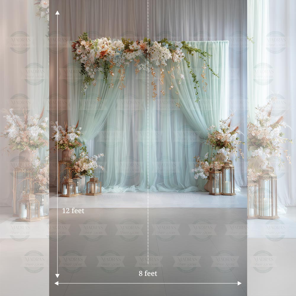 
Sage Floral Drapes : Maternity Backdrops