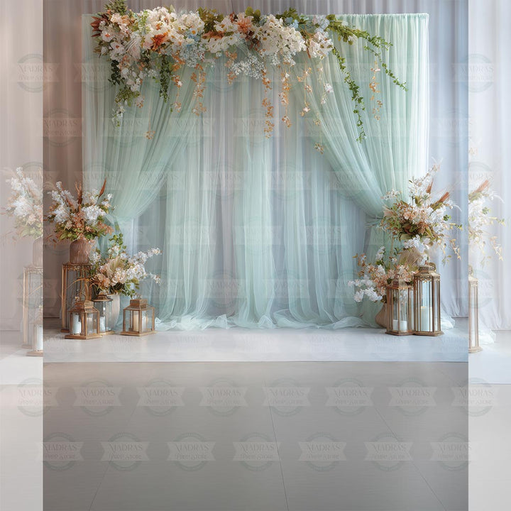 
Sage Floral Drapes : Maternity Backdrops
