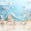 Sea Shell Shores - Printed Backdrop - Fabric - 5 by 7 feet