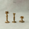 Set Of 3 Vintage Gold Candles
