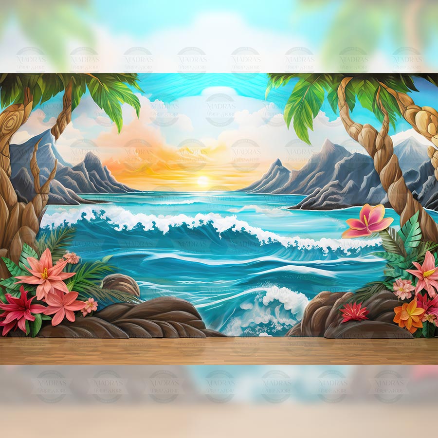 Shore Of Moana - Printed Backdrop