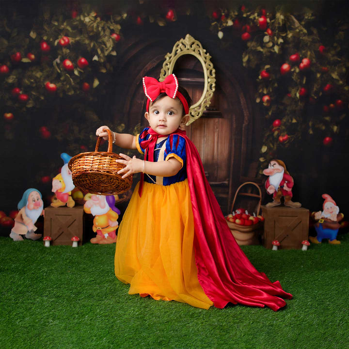 Snow White Garden - Printed Backdrop - Fabric - 5 by 7 feet