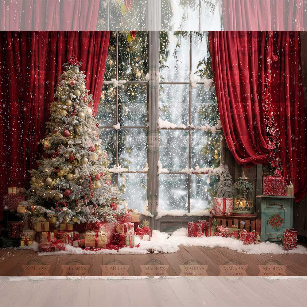 Snowy Cabin : Maternity Backdrops