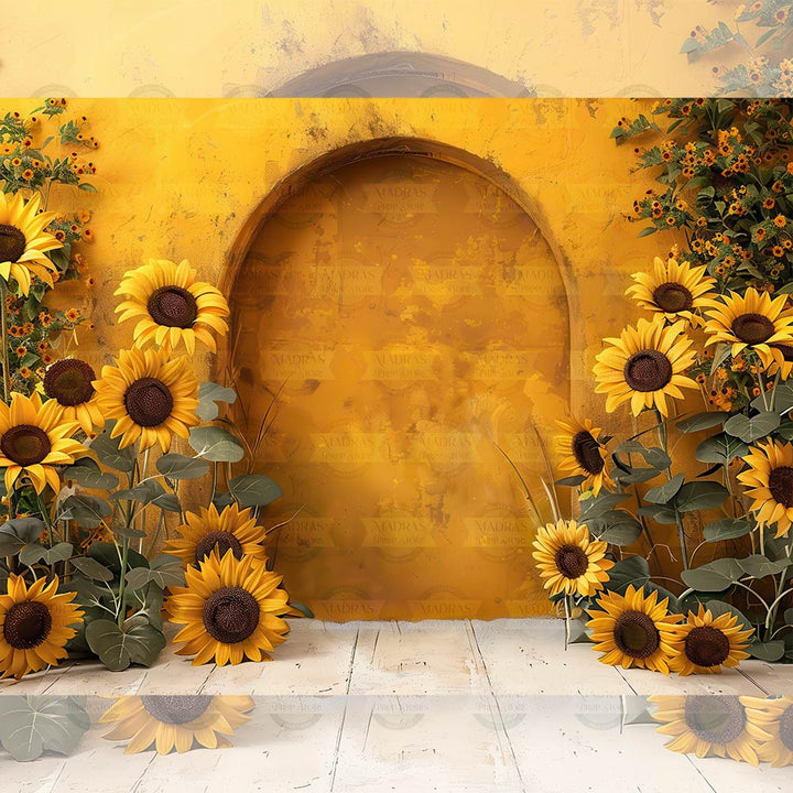 Sunflower Arch : Baby Printed Backdrops