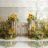 Sunny Garden - Printed Backdrop - Fabric - 5 by 7 feet
