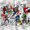 Superheros - Printed Backdrop - Fabric - 5 by 7 feet