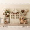 Teddy Cottage - Baby Printed Backdrops