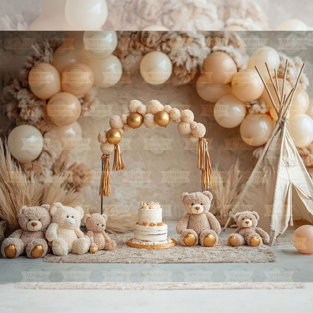 Teddy Retreat : Baby Backdrop