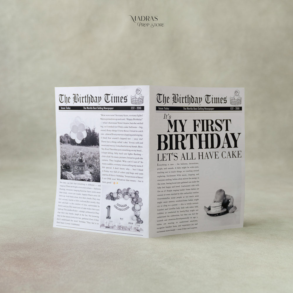 The Birthday Time Magazine Dual Design : Baby Props