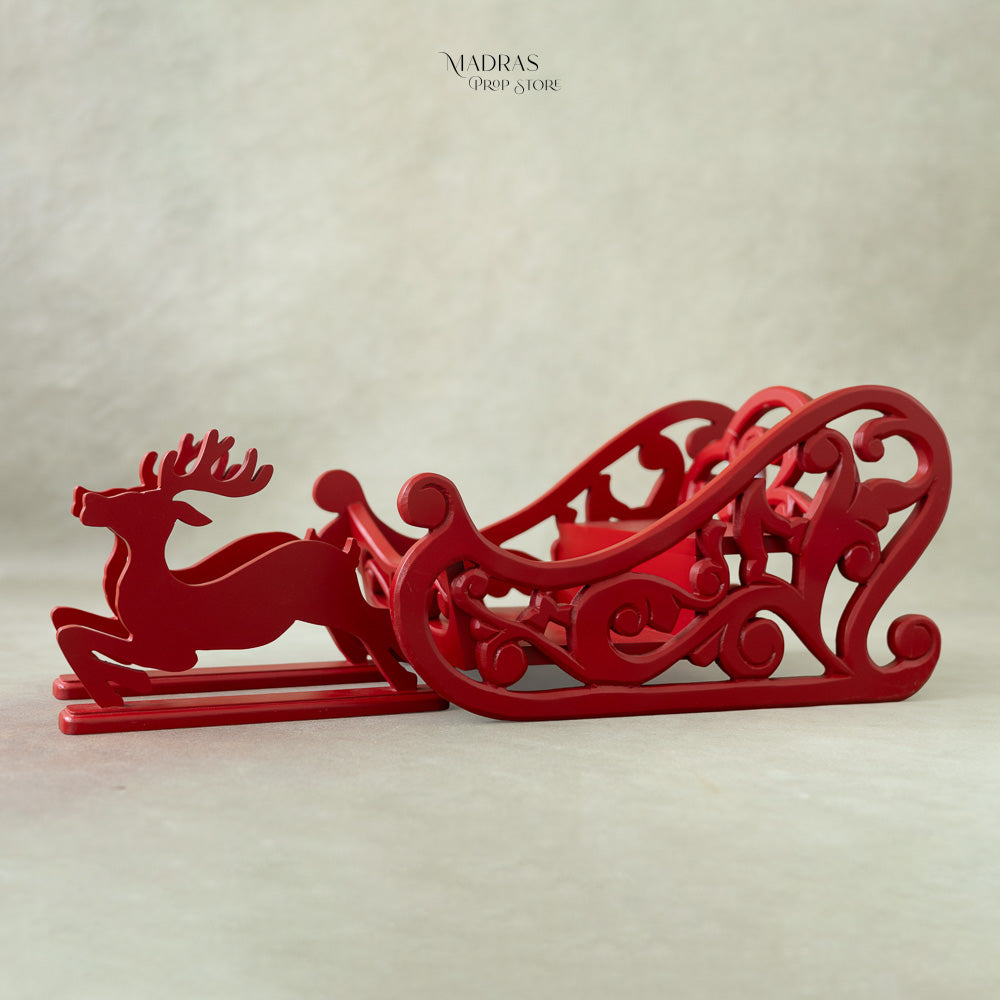 The Red Sleigh Set : Baby Props