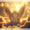 Throne In Heaven | Church Decor - Printed Backdrop - 8 by 9 feet / Fabric (Pre-Order)