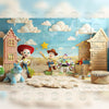 Toy Story Town - Printed Backdrop - Fabric - 5 by 7 feet