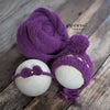 Newborn Must-have Combo | Wrap + Cap + Headband| 215 CM Long - Purple